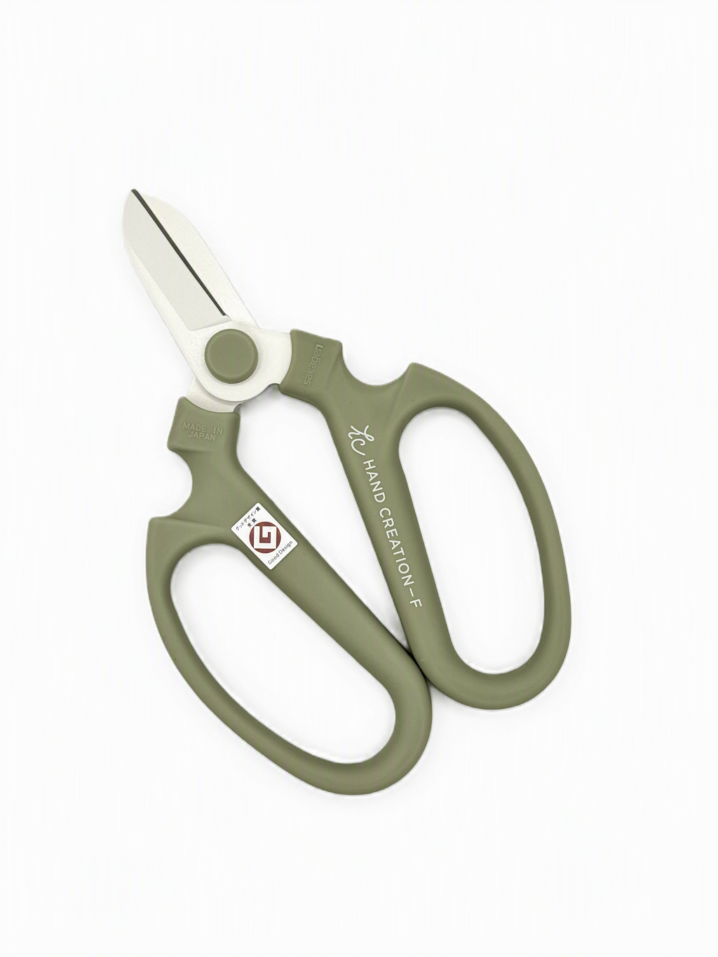 SAKAGEN Hand Creation Japanese Flower Scissors - 170mm Butter Atmos Green